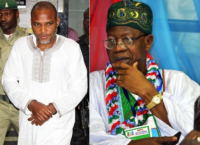 Nnamdi Kanu and Lai Mohammed