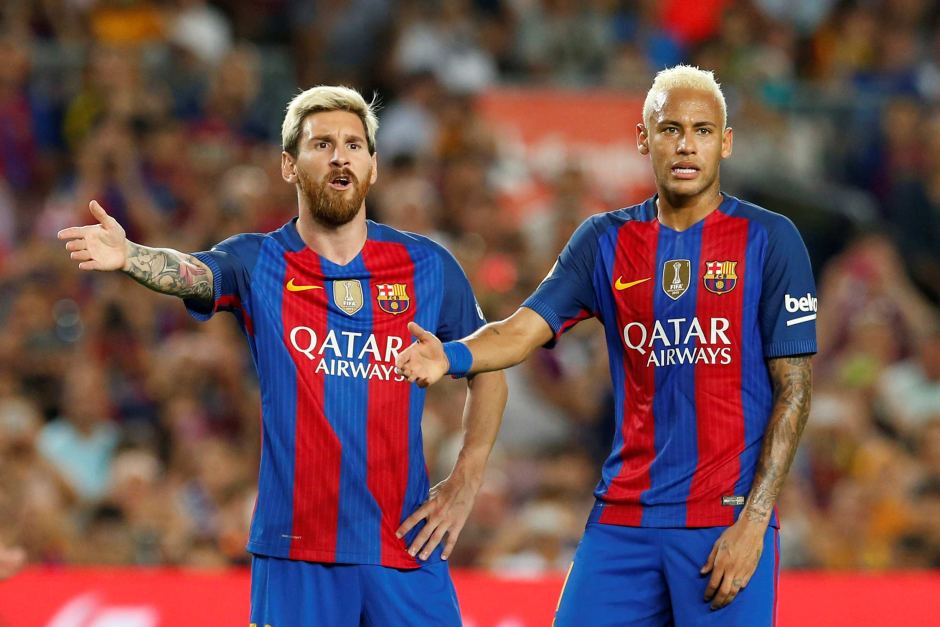 Neymar and Lionel Messi