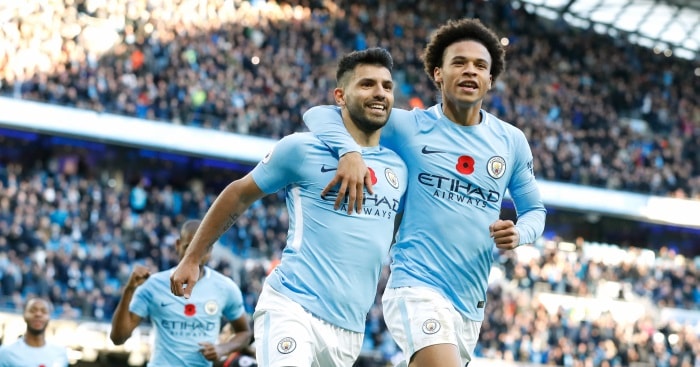 Aguero and Sane, manchester city