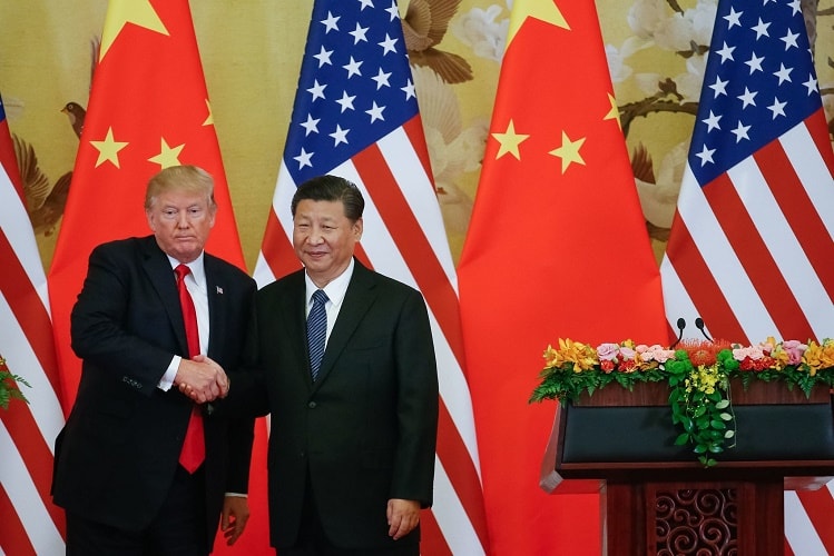 United States Donald Trump and Xi Jinping of China