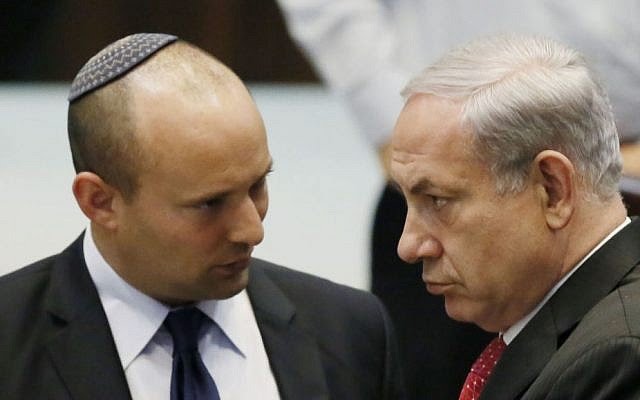 Naftali Bennett and Benjamin Netanyahu