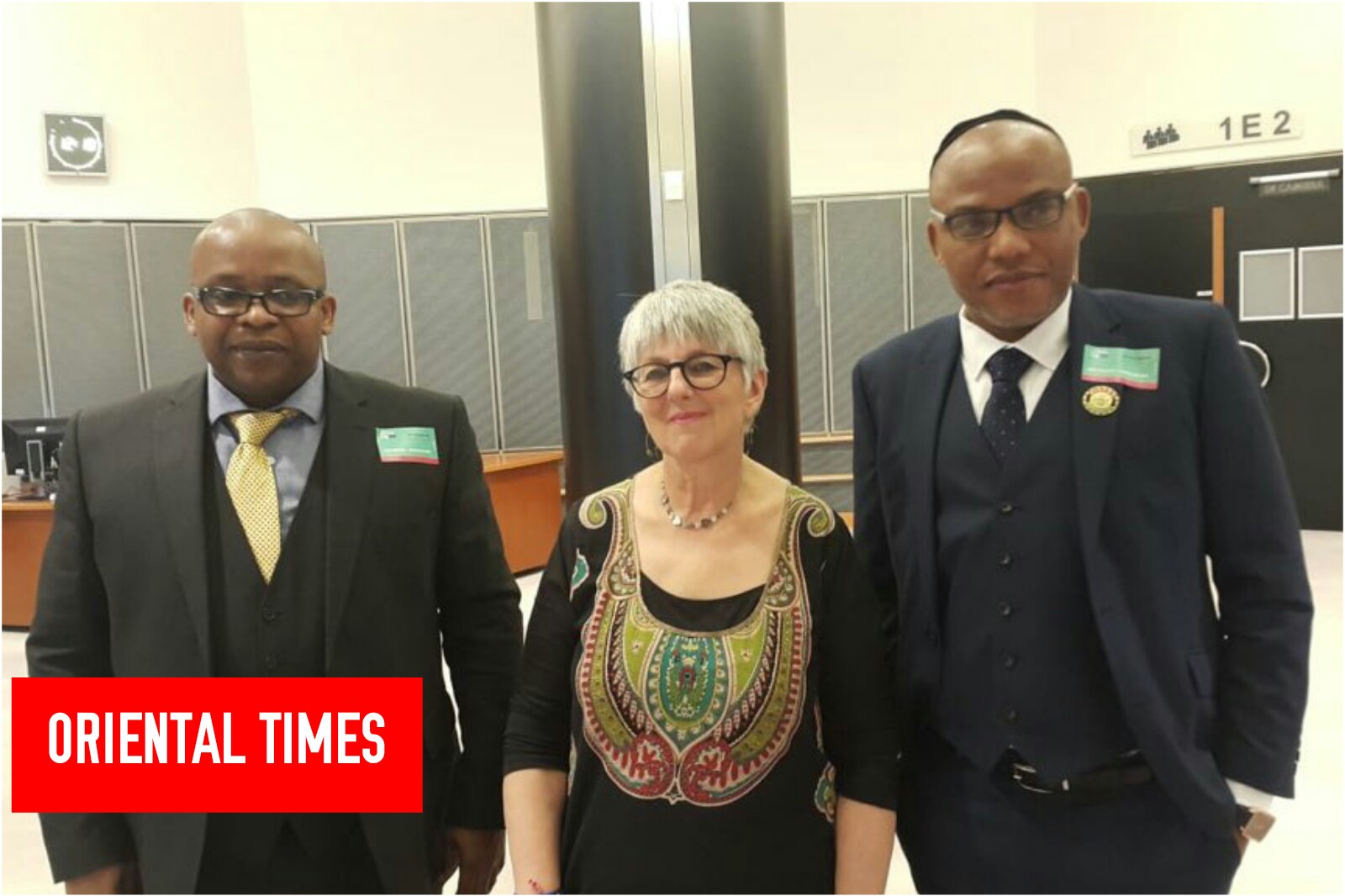 Nnamdi Kanu, Julie Ward and Uche Mefor