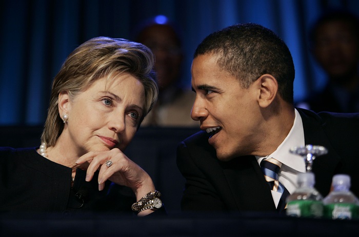 Obama and Hillary Clinton