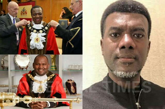 Photo collage of Kate Anolue, Ernest Ezeajughi and Reno Omokri