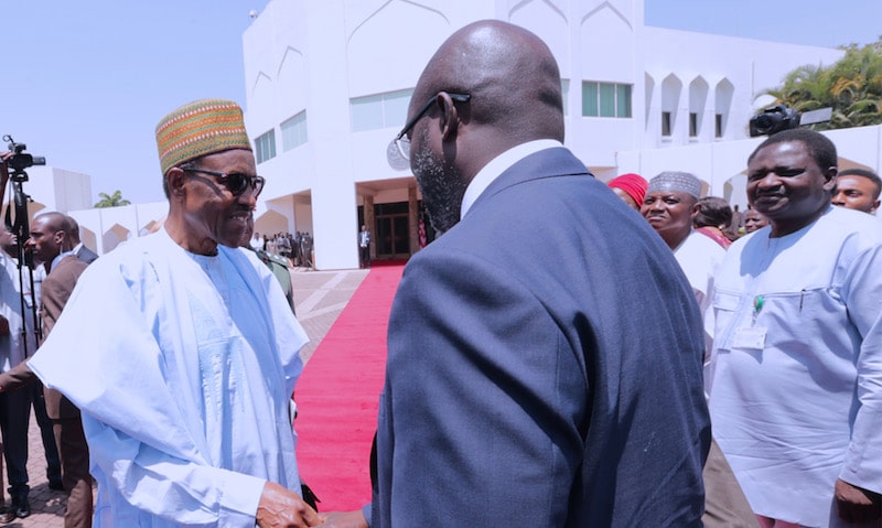 Buhari and George Weah