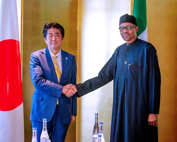 Buhari and Shinzo Abe