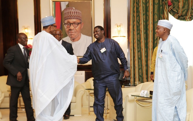 Buhari, Femi Adesina and Garba Shehu