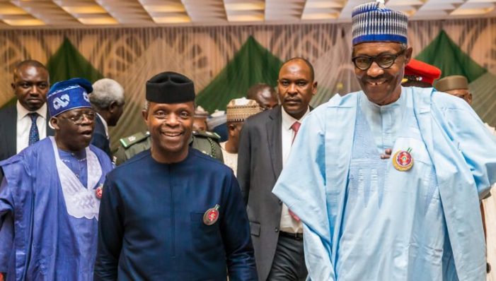 Buhari, Osinbajo and Tinubu