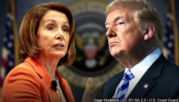 Nancy Pelosi and Donald Trump